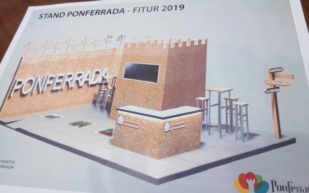 Imagen del stand de Ponferrada en Fitur.