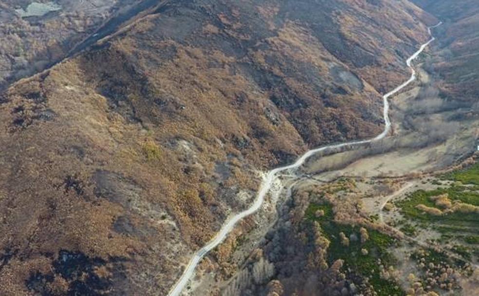 Masa deslizada en las proximidades de Silván.