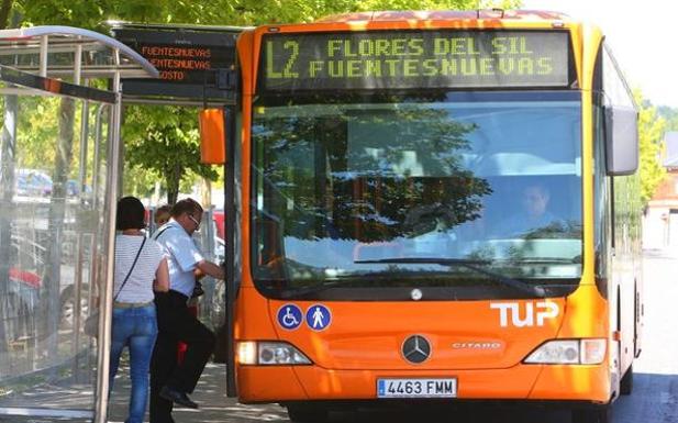 Autobús del servicio de Transporte Urbano de Ponferrada.
