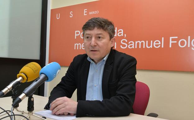 Samuel Folgueral, en una rueda de prensa. 