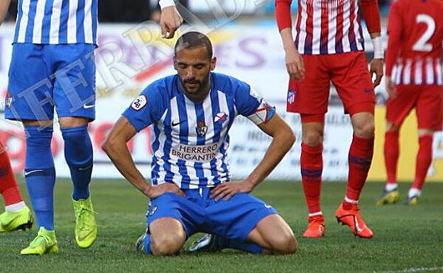 Yuri, en el partido ante el Atlético B.