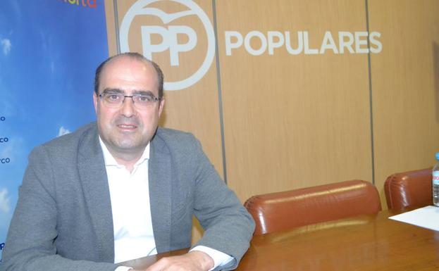 Marco Morala, en la sede del PP en Ponferrada. 