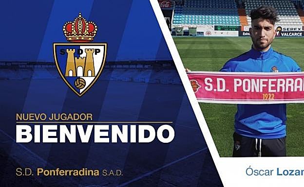 La Ponferradina incorpora al extremo Óscar Lozano para suplir a Guille Donoso