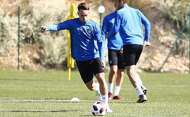 Pablo Larrea, en un entrenamiento.
