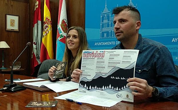 La edil de Fiestas y el concejal de Deportes, Iván Castrillo, presentaron el programa de actividades de Navidad.