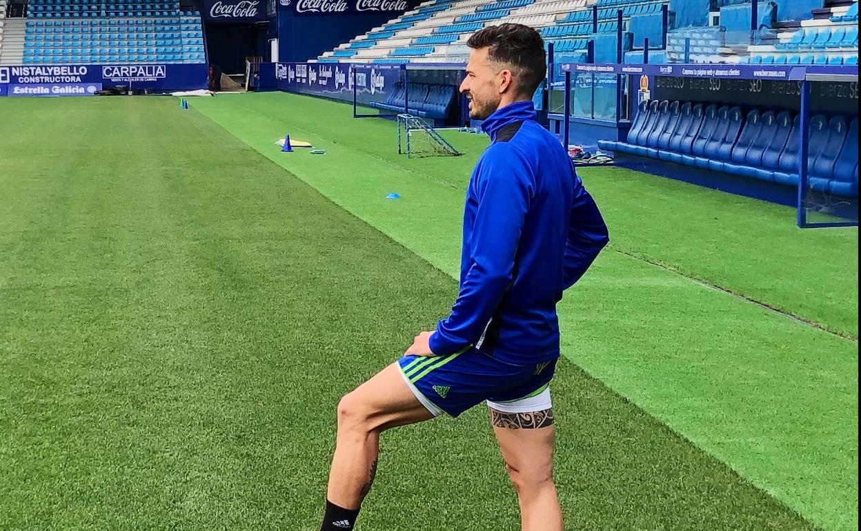 Ríos Reina durante un entrenamiento.