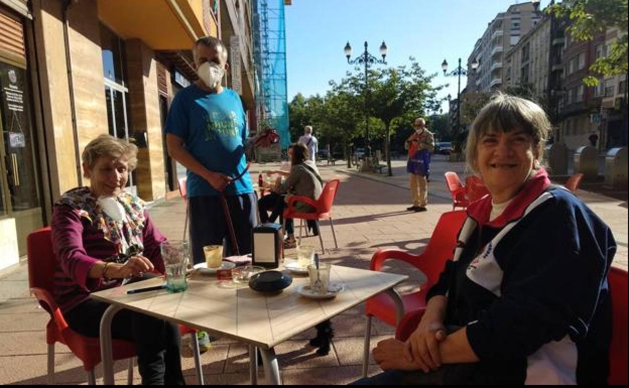 Terraza de un bar en Ponferrada.