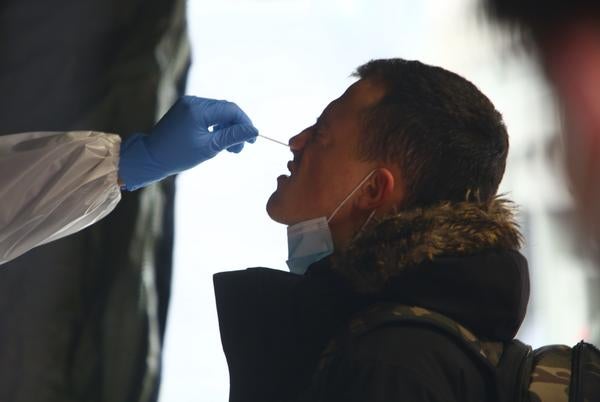 Fotos: Cribado masivo en el Campus de Ponferrada de la Universidad de León