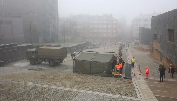 Fotos: Cribado masivo en el Campus de Ponferrada de la Universidad de León