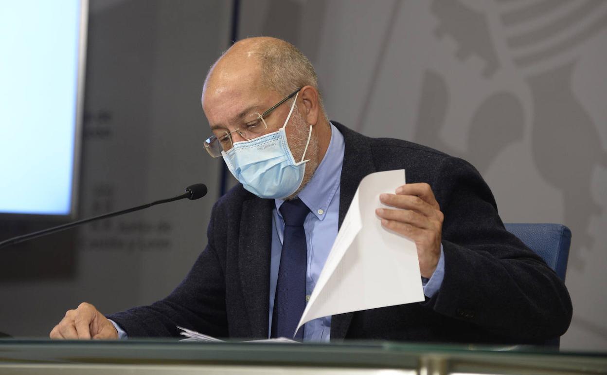 Francisco Igea, durante la rueda de prensa posterior al Consejo de Gobierno. 