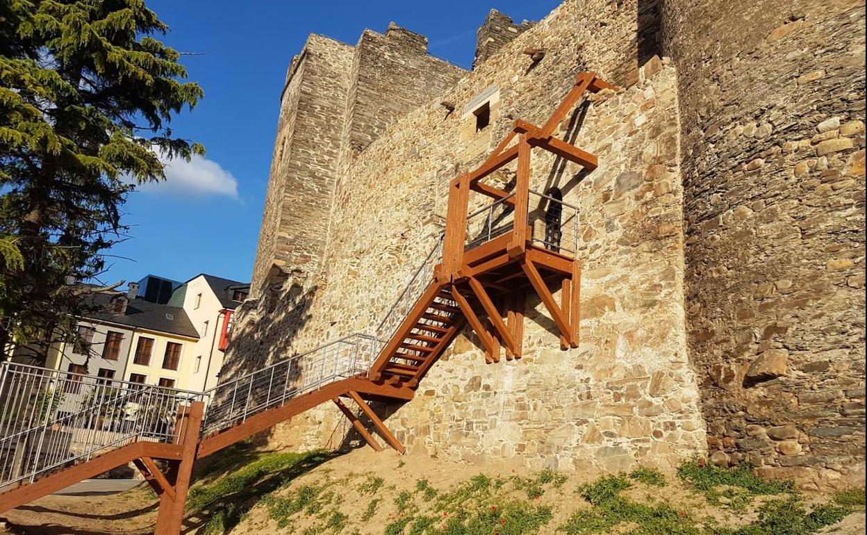 Obras de rehabilitación del castillo viejo de Ponferrada 