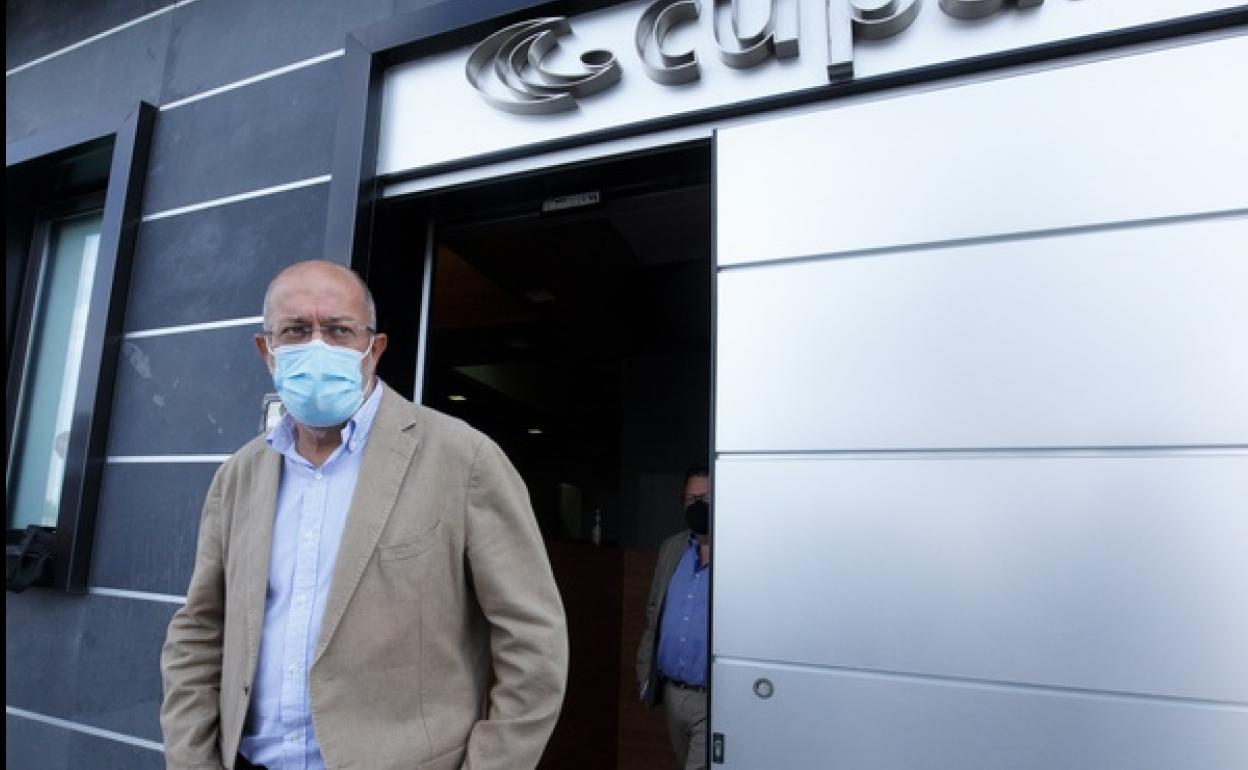 El vicepresidente de la Junta, Francisco Igea, en su visita a Ponferrada.