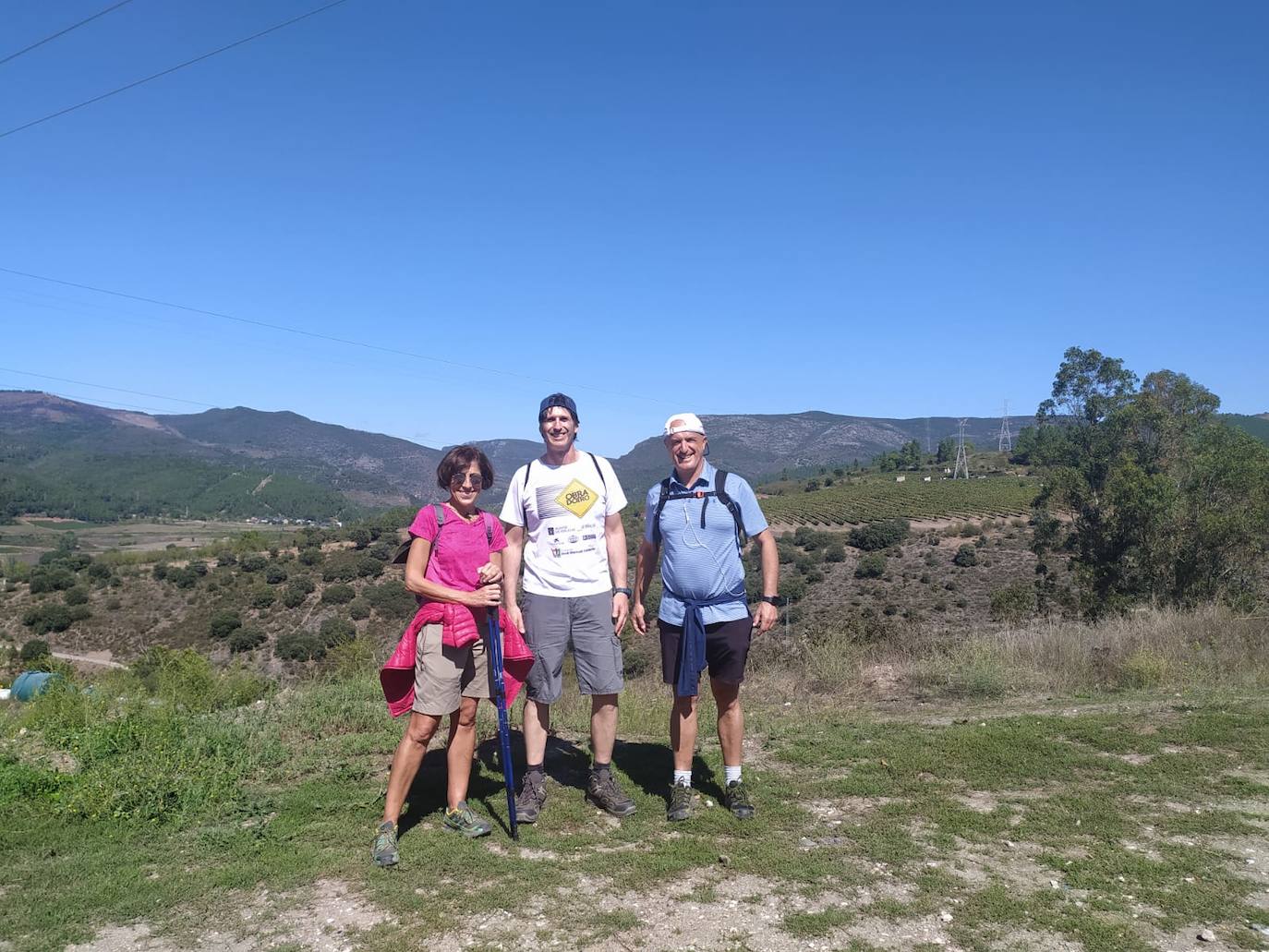 Participantes en la primera marcha promocional del Camino de Invierno.