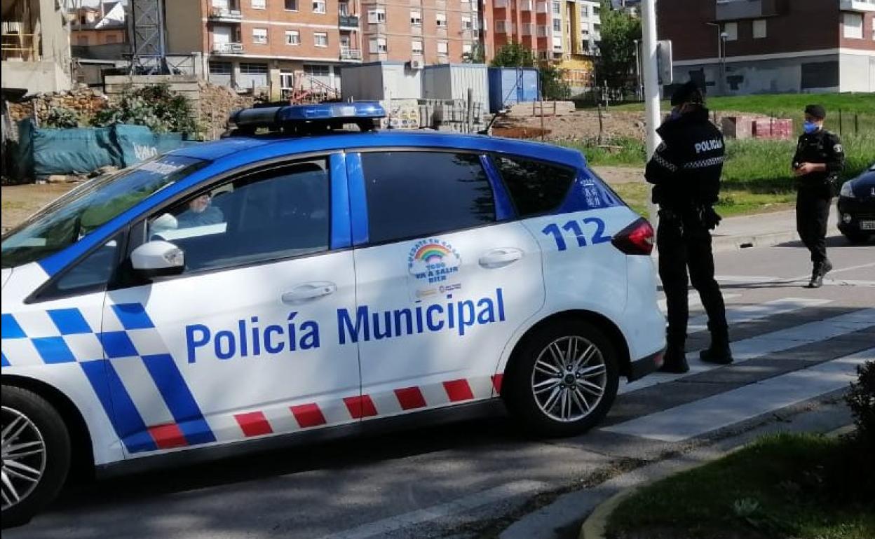 Control de la Policía Municipal de Ponferrada.