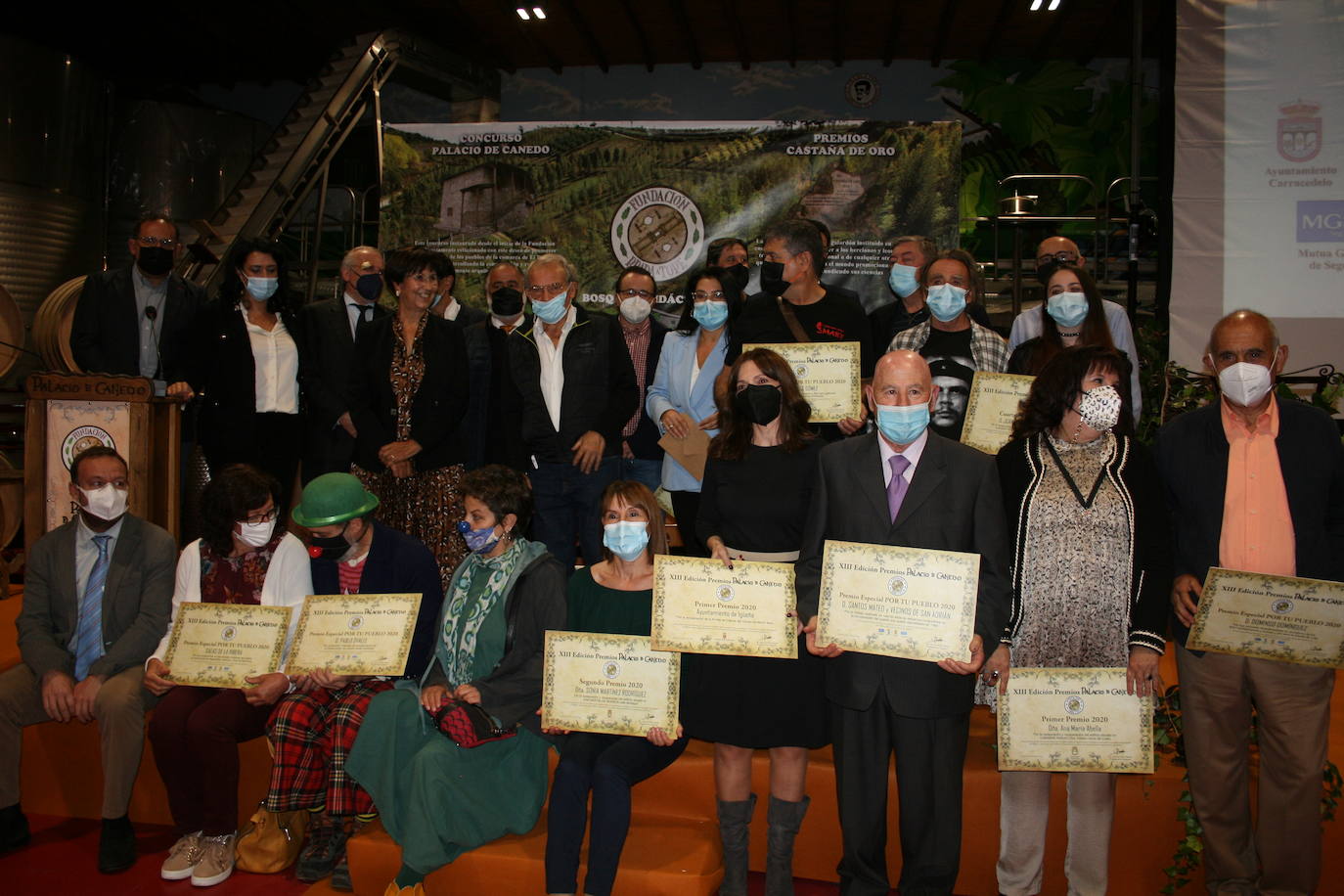 Premiados en la XII edición de los Premios 'Palacio de Canedo'.