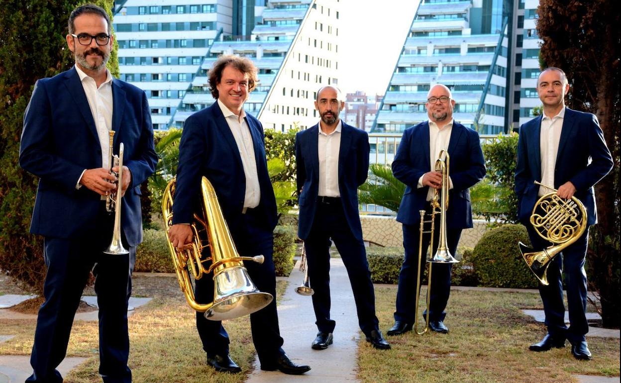 El quinteto de cámara Spanish Brass.