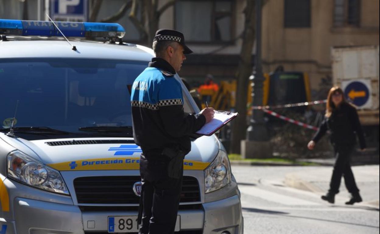 Control de la Policía Municipal de Ponferrada.