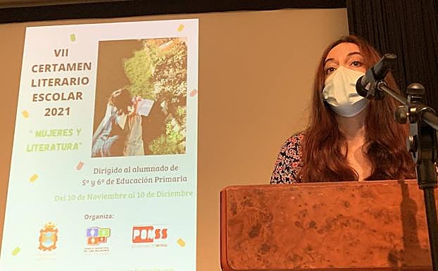 Lorena González, durante la entrega de premios.