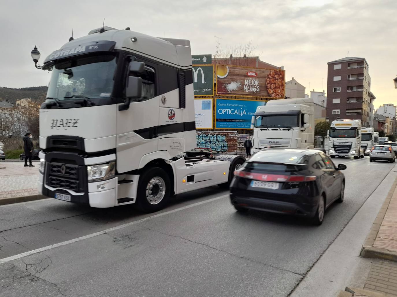 Fotos: Concentración de transportistas en Ponferrada