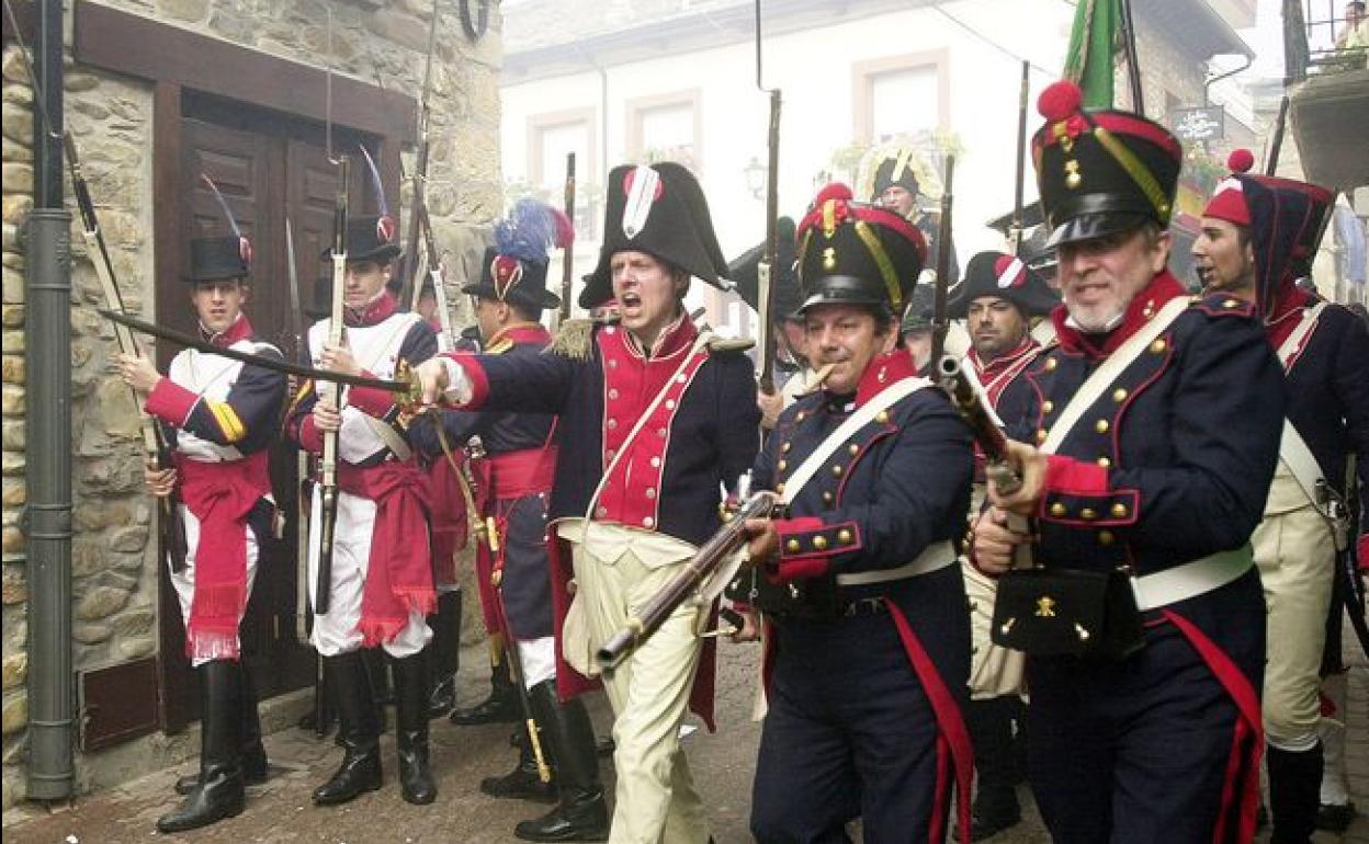 Recreación de la batalla de Cacabelos. 