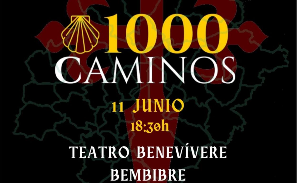 Cartel de presentación del proyecto audiovisual sobre la Ruta Jacobea '1000 Caminos'.