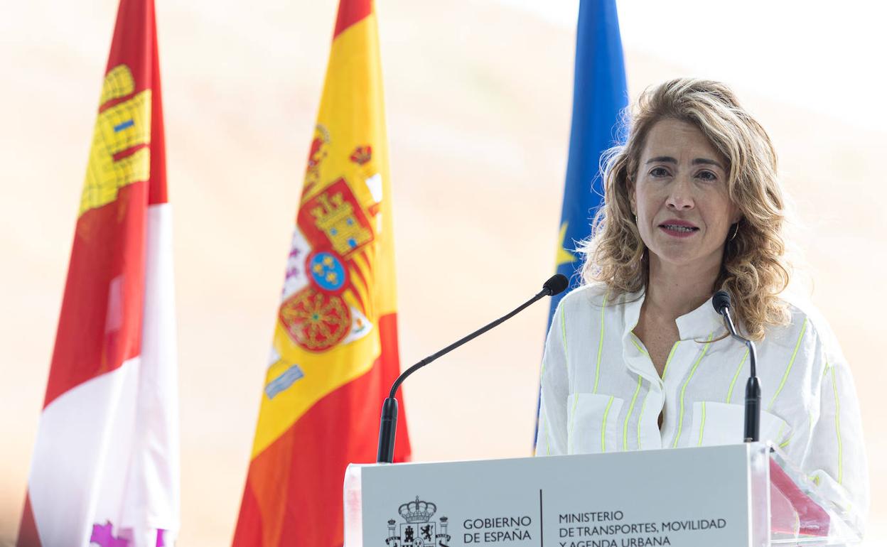 La ministra de Transporte, durante un acto en Soria.