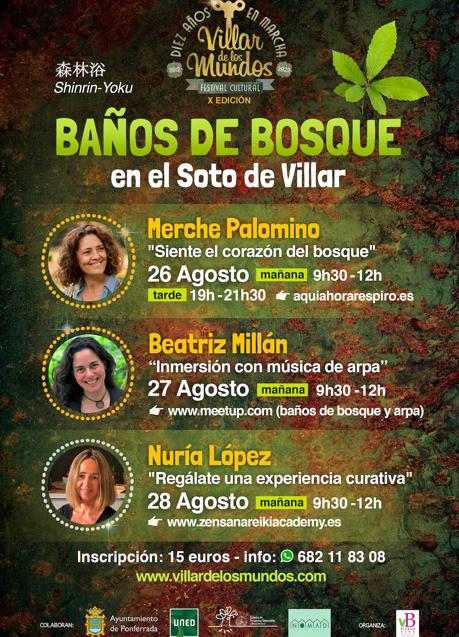 Imagen - Cartel de los 'Baños de Bosque' del Festival Villar de los Mundos.