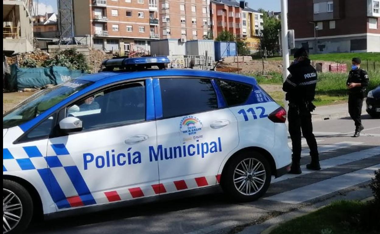 Control de la Policía Municipal de Ponferrada.