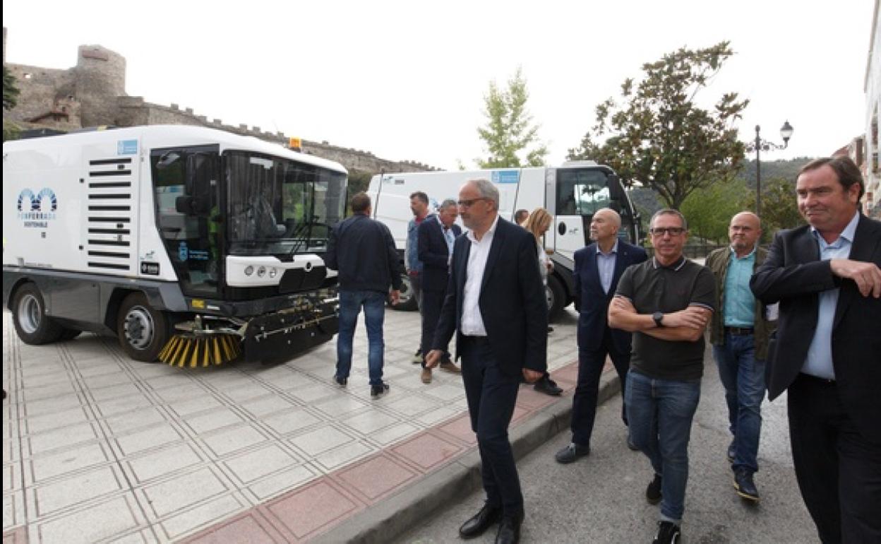 Presentación del nuevo servicio de limpieza viaria de Ponferrada. 