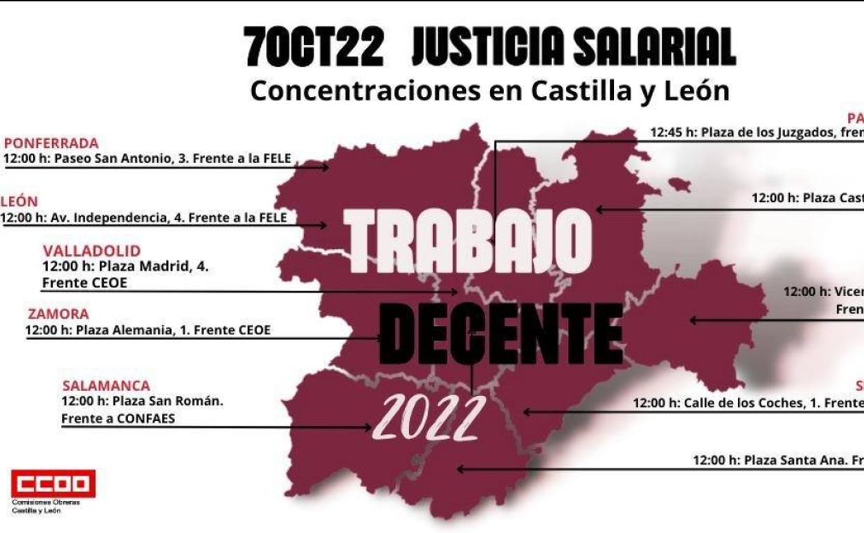 Ponferrada se une a las concentraciones por la 'Justicia Salarial'.