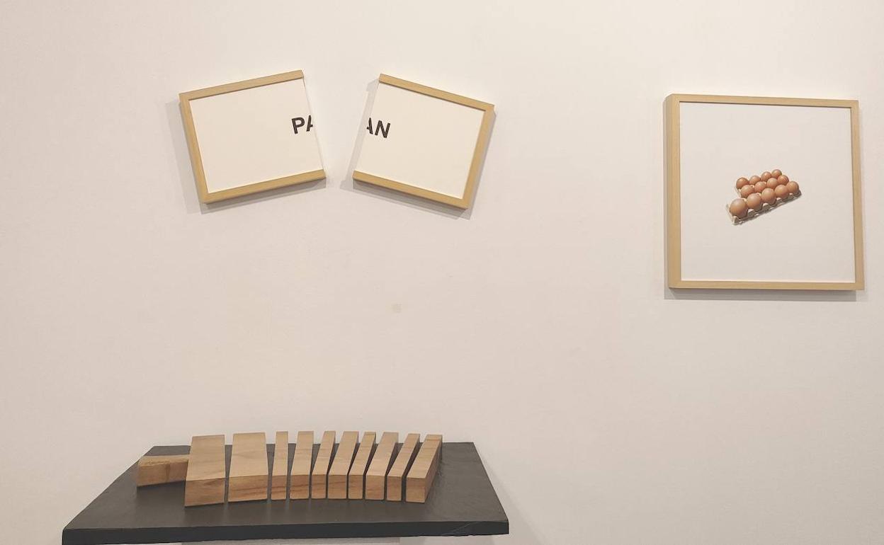Obras que forman parte de la exposición de Manuel Uría.
