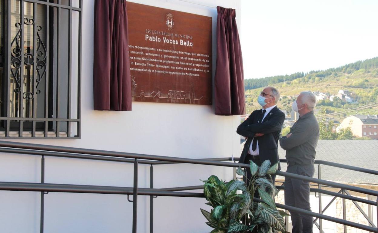 Homenaje a Pablo Voces en la Escuela Taller de Ponferrada.