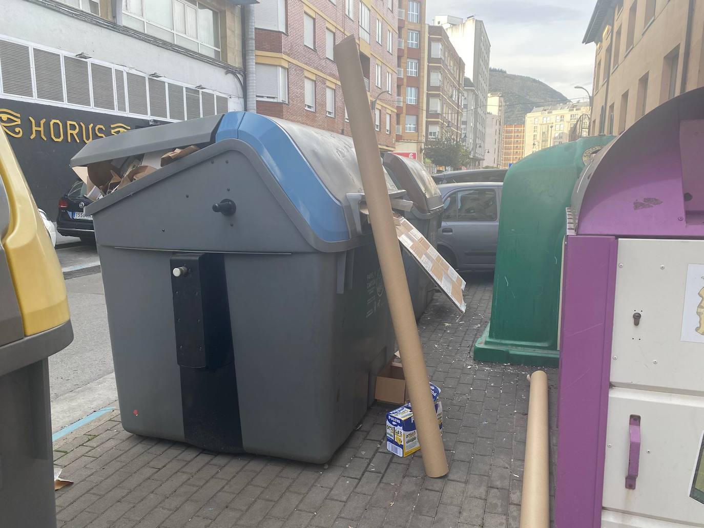La basura ocupa las calles en Ponferrada