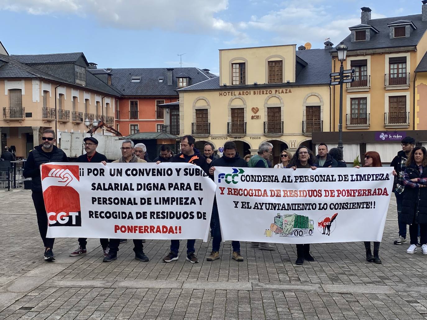 Protesta trabajadores FCC
