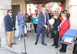 Imagen del homenaje a Emiliano Ruberte en Ponferrada.