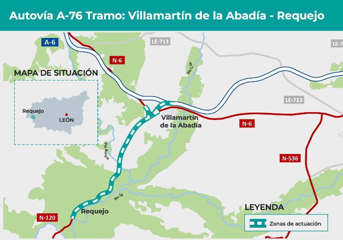 Imagen del primer tramo de la A-76 que saldrá a información pública.