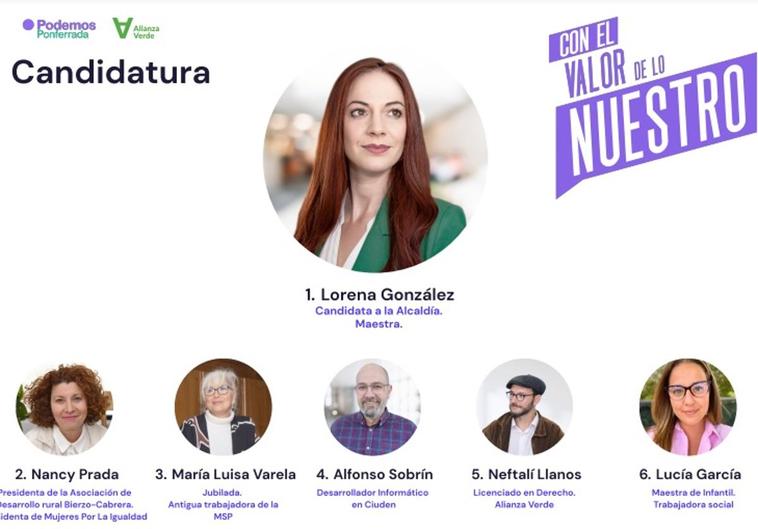 Nancy Prada ocupa el número 2 en la candidatura de Podemos en Ponferrada