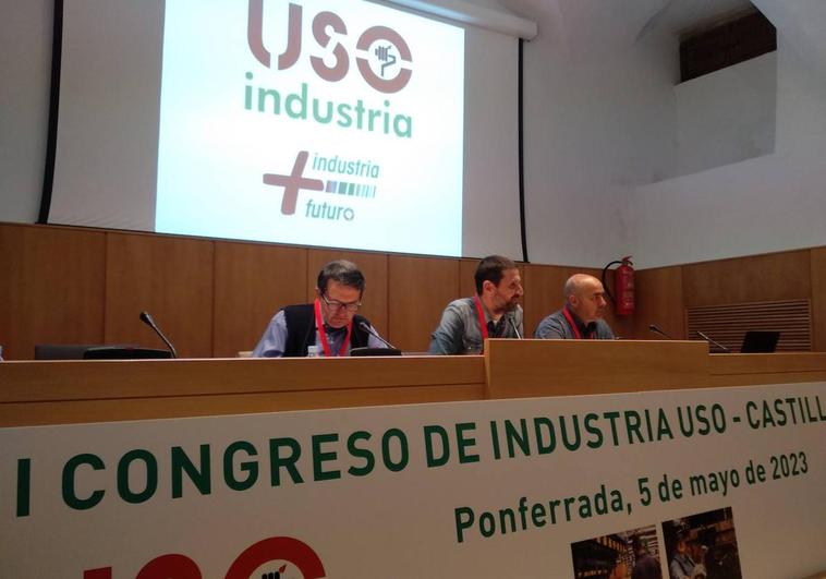 Inauguración del II Congreso de la Federación de Industria de USO Castilla y León en Ponferrada.