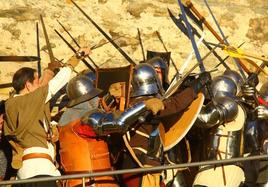 Recreación de la Batalla de los Irmandiños en el Castillo de los Templarios de Ponferrada.