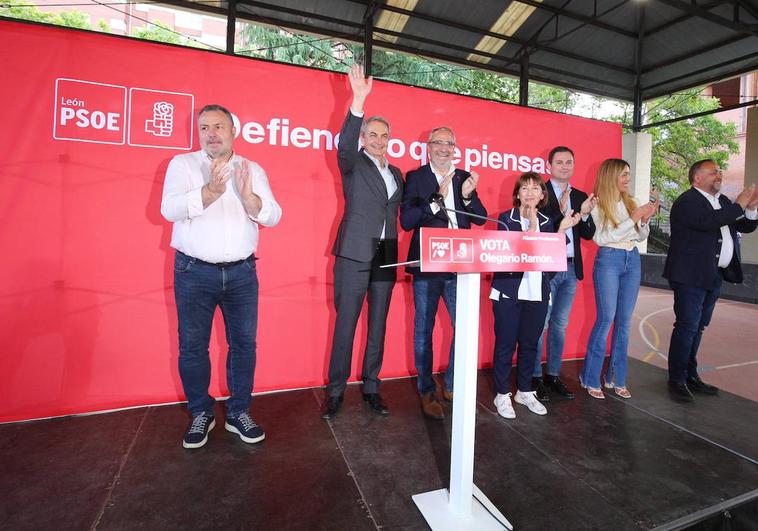Zapatero apela al «resurgimiento de Ponferrada como ciudad activa» de la mano del PSOE