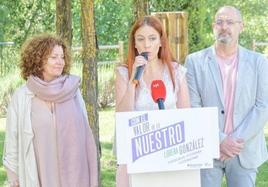 La candidata de Podemos-Alianza Verdel, Lorena González, en un acto de la campaña electoral.