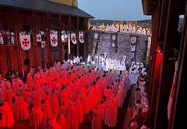 Ordenación de caballeros templarios.