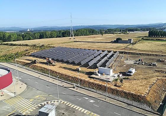 Imagen de la planta fotovoltaica en Ciuden.