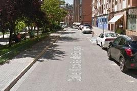 Calle Nicolás de Brujas en Ponferrada.