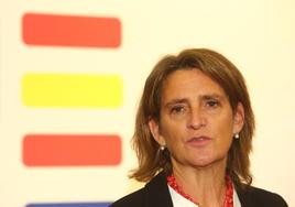 Teresa Ribera, durante su visita a Ponferrada.