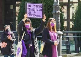 Imagen de archivo de un acto de protesta contra la Violencia hacia las Mujeres de la Asociación Feministas Bercianas.