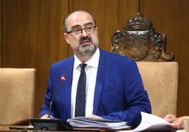 El alcalde de Ponferrada, Marco Morala, en un pleno.