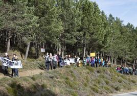 Los peregrinos en la marcha-protesta del domingo 26 de noviembre.