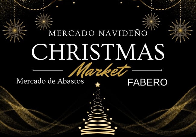 Cartel del mercado navideño de fabero.