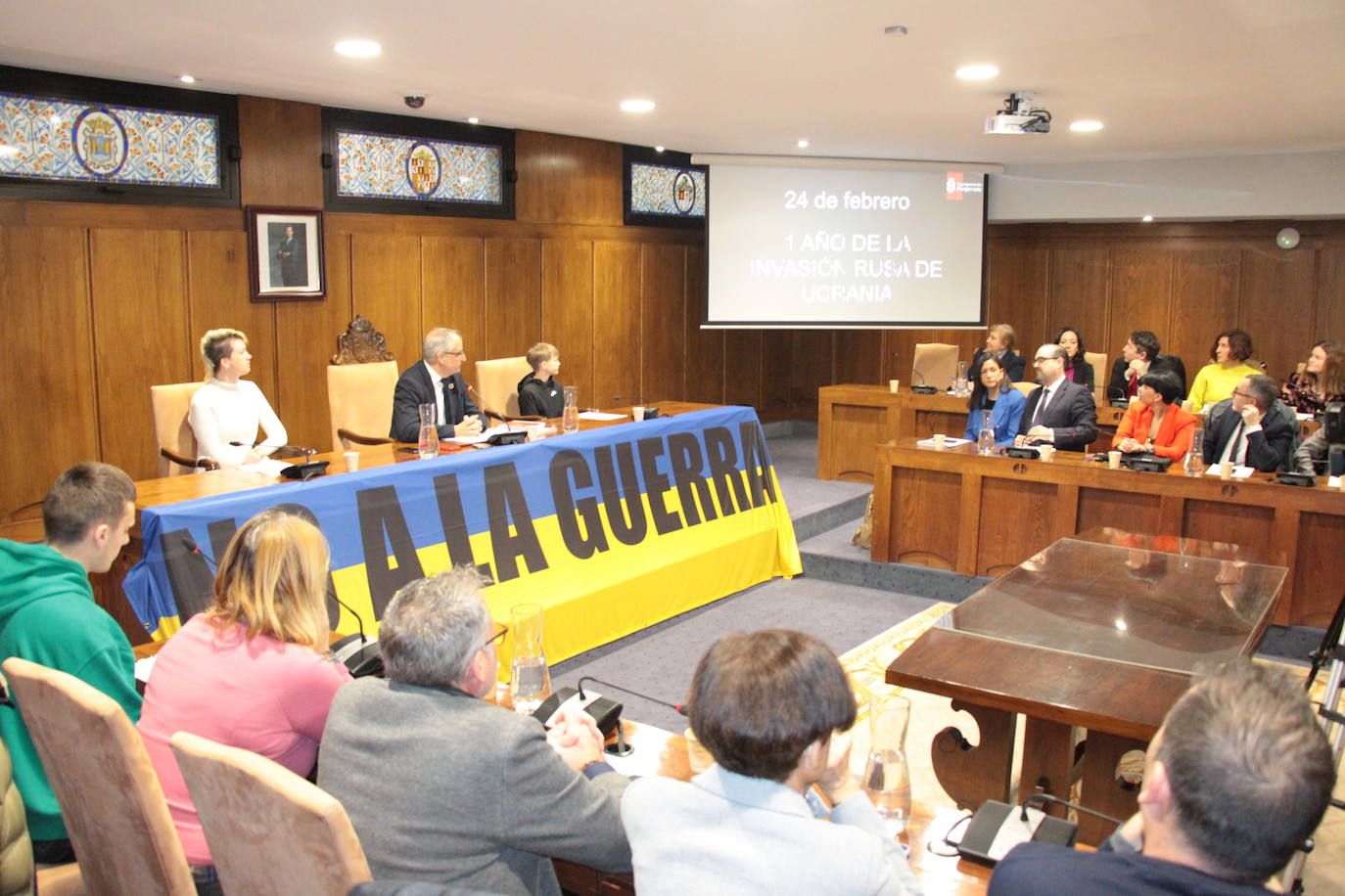 Ponferrada celebra un acto de solidaridad con el pueblo ucraniano cuando se cumple un año del inicio de la guerra.